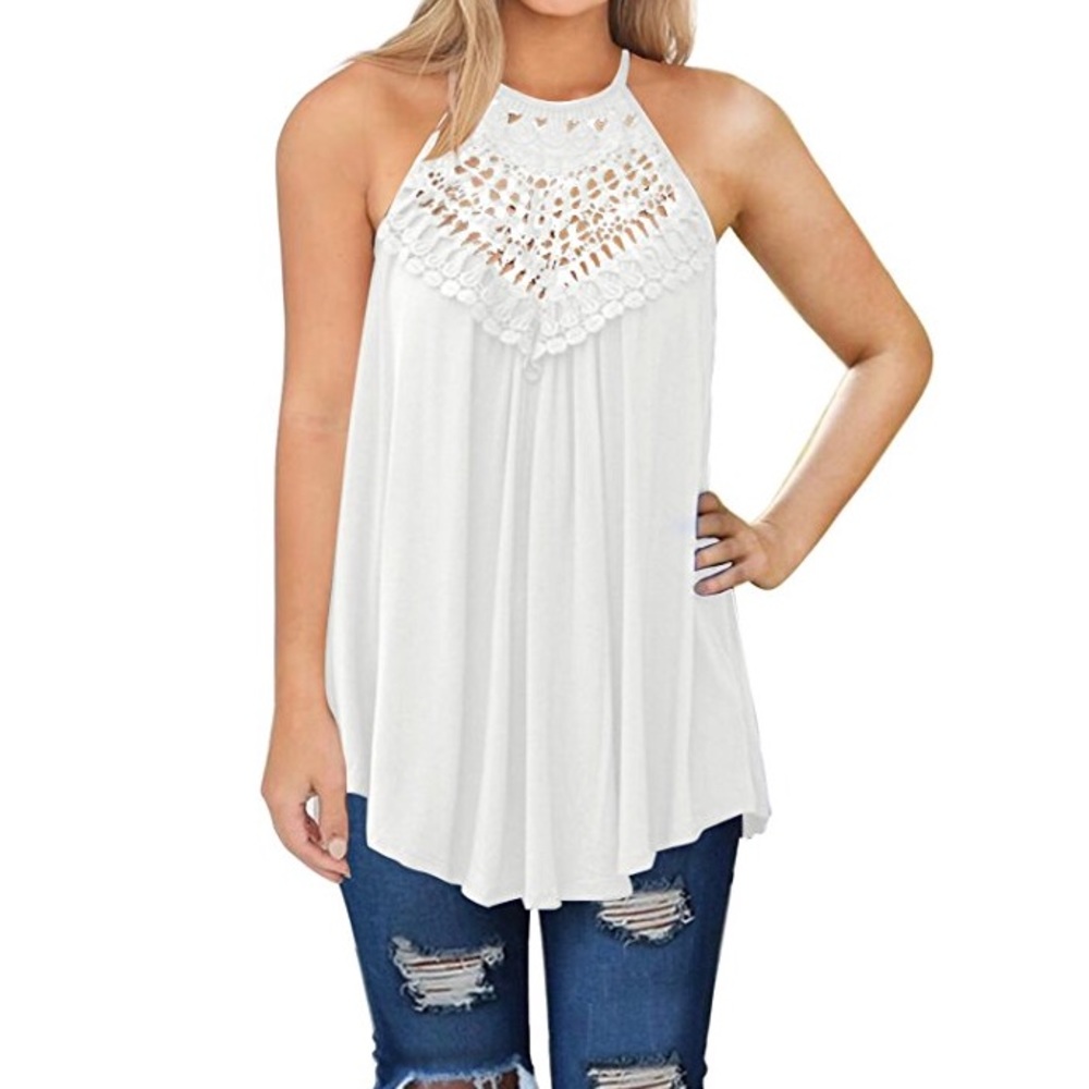 🦄Womens White Halter Summer Top🦄